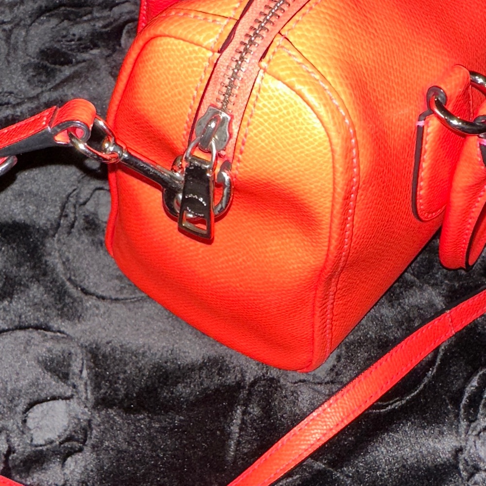 Coach Vibrant Pink/Orange Mini Bennett Satchel - Picture 7 of 10
